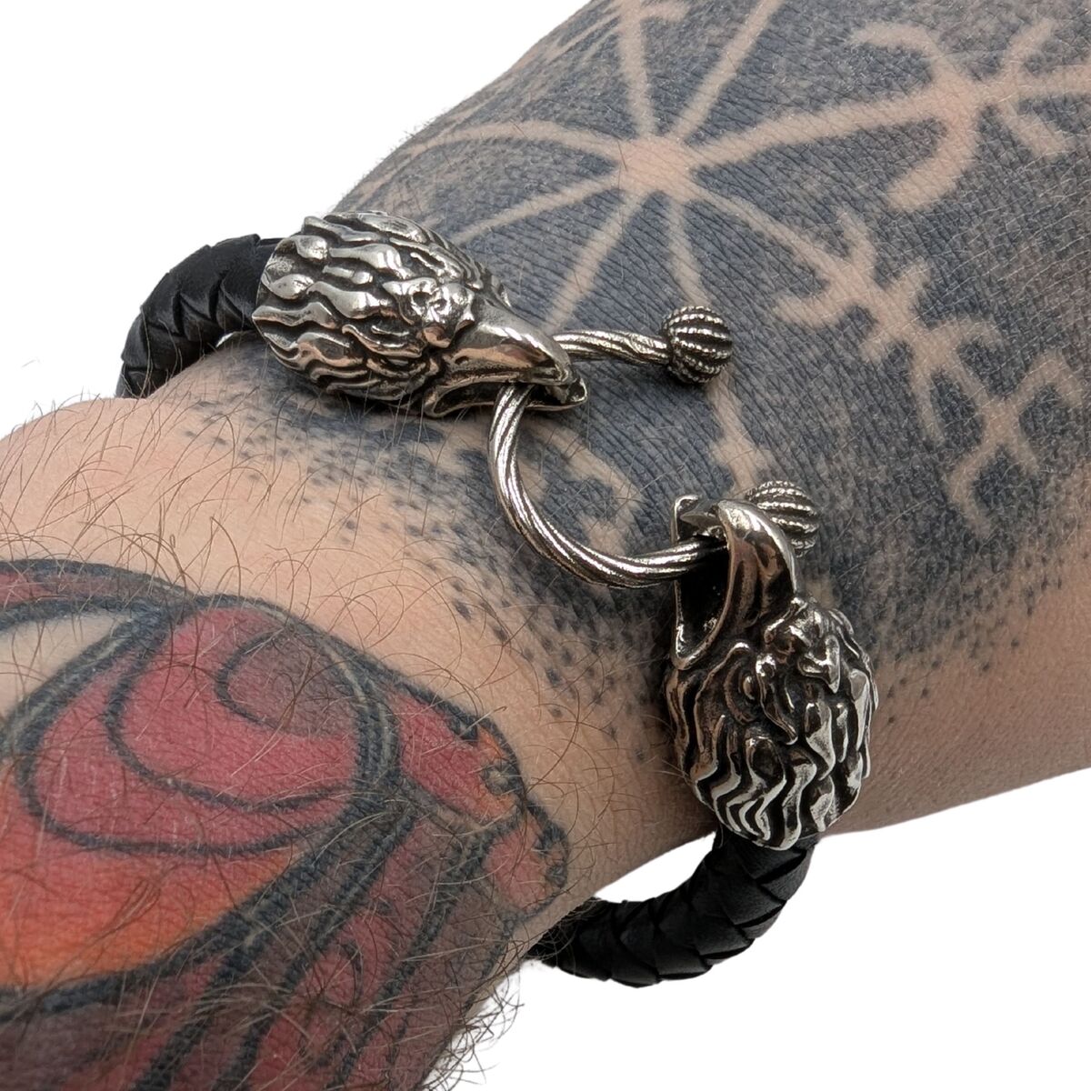 Eagle leather bracelet