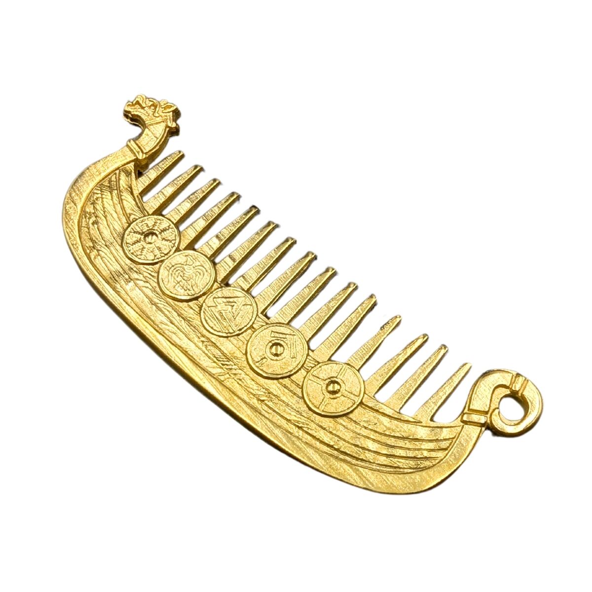 Drakkar beard Viking comb Gold plating