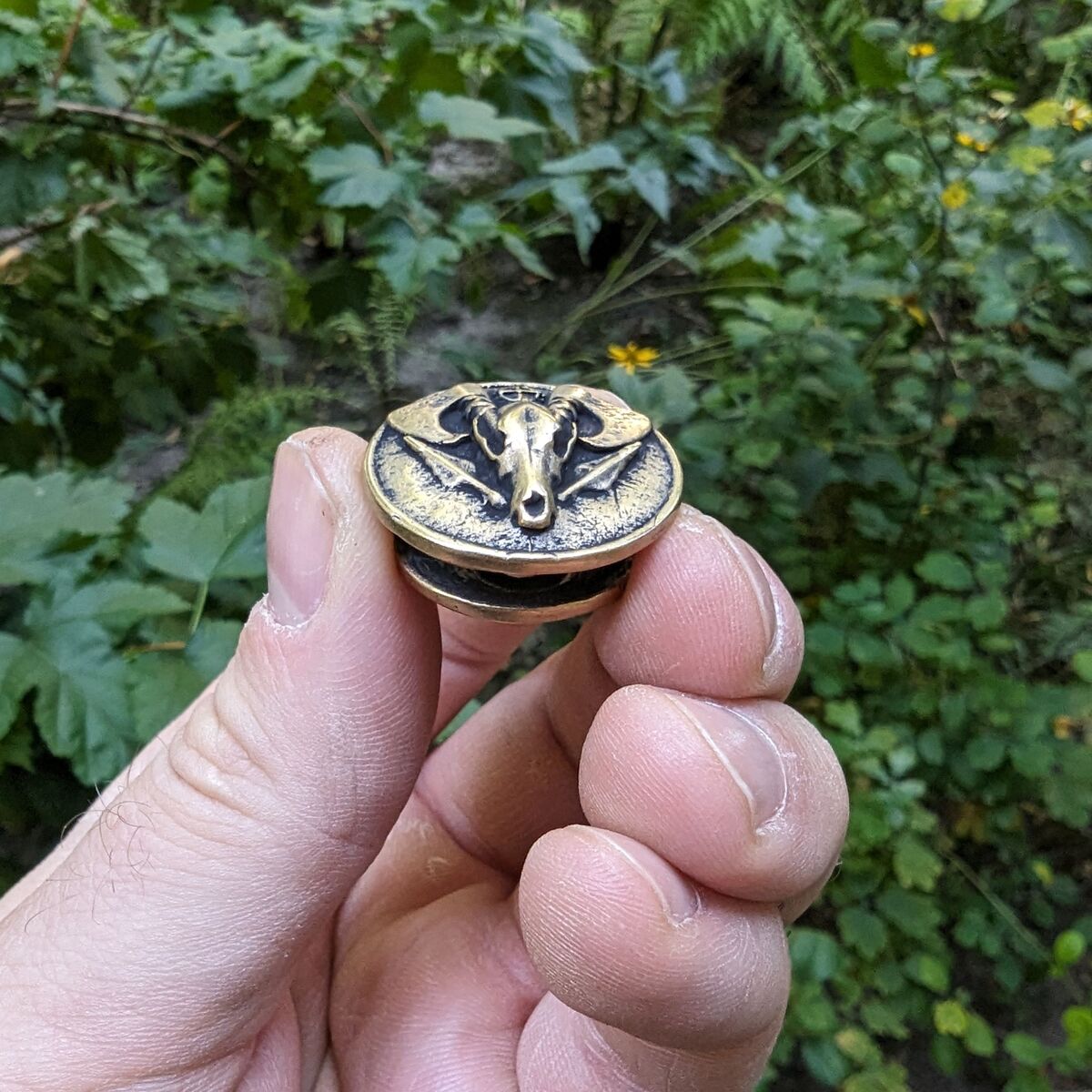 Wolf skull paracord bead