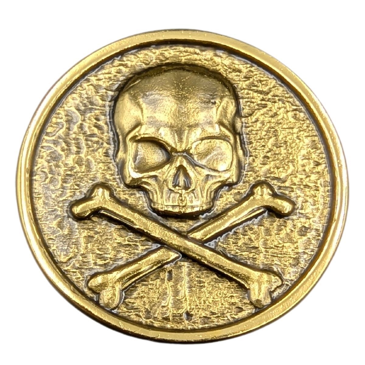 Pirate Skull coin Gold plating