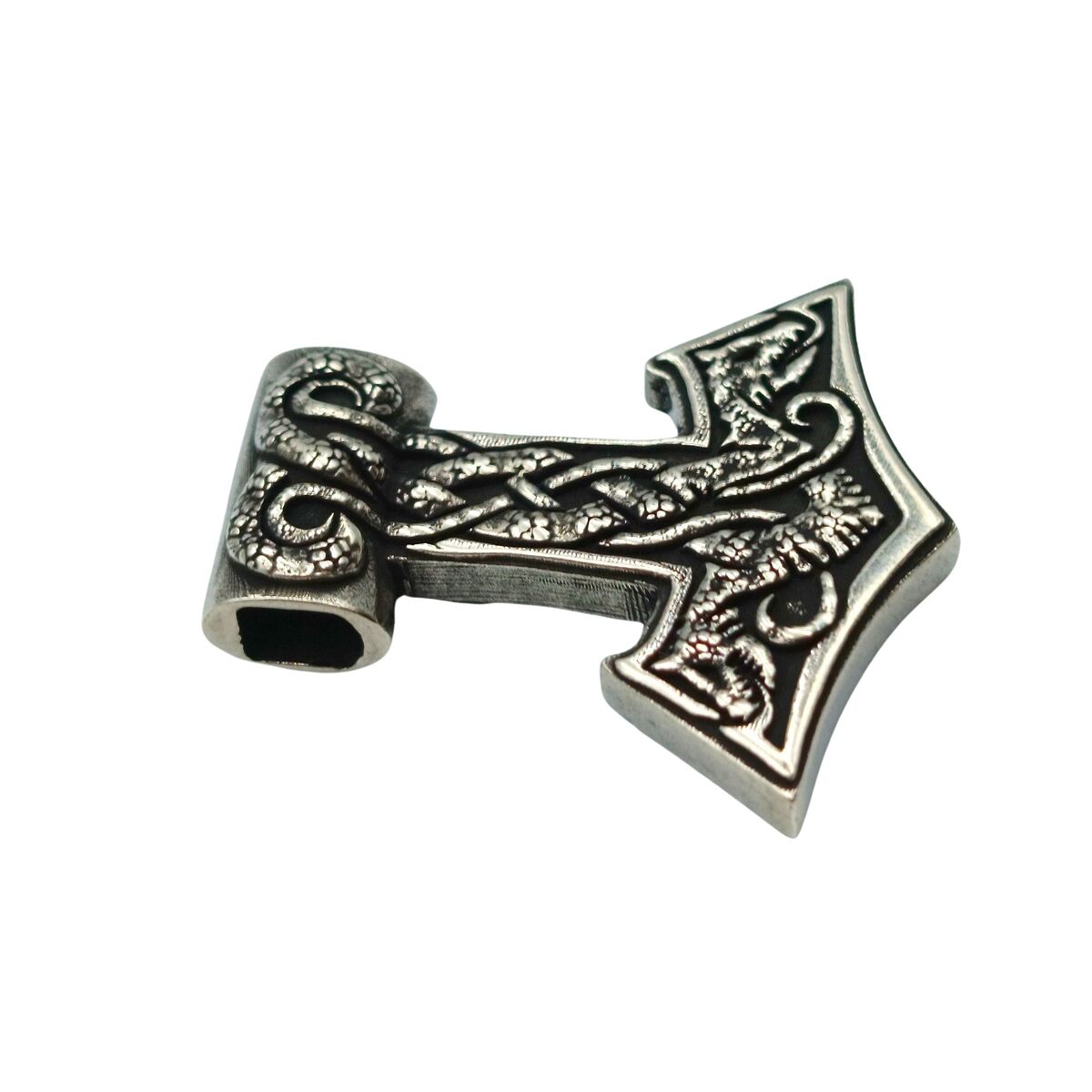 World Serpent Mjolnir pendant