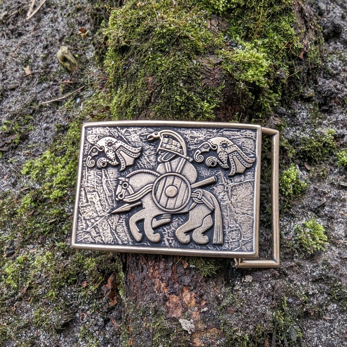 Horseman from Vendel belt buckle
