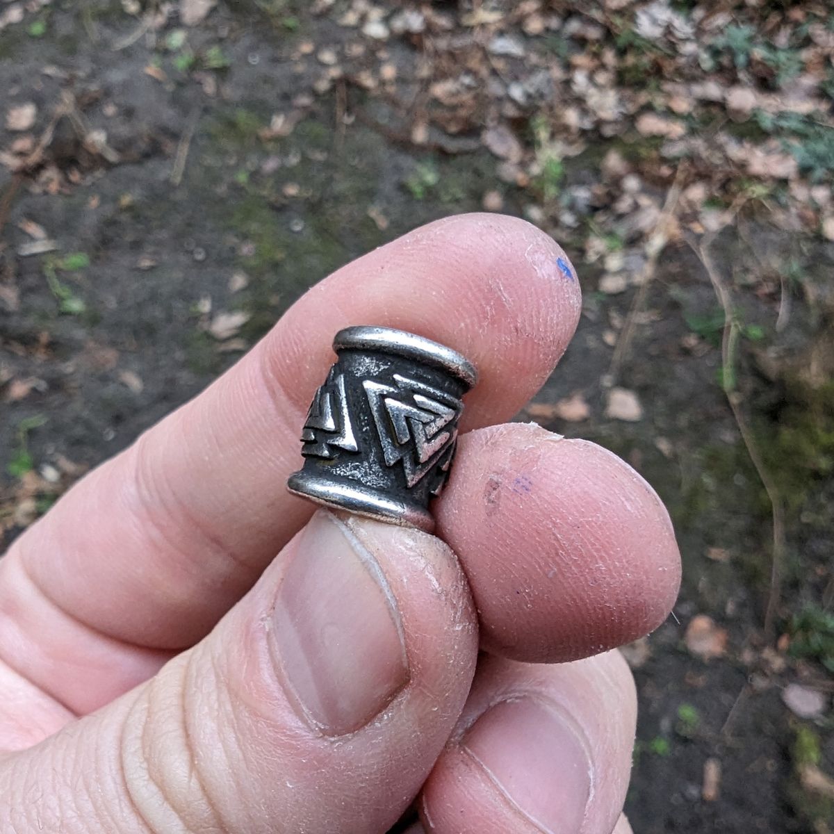 Valknut paracord bead