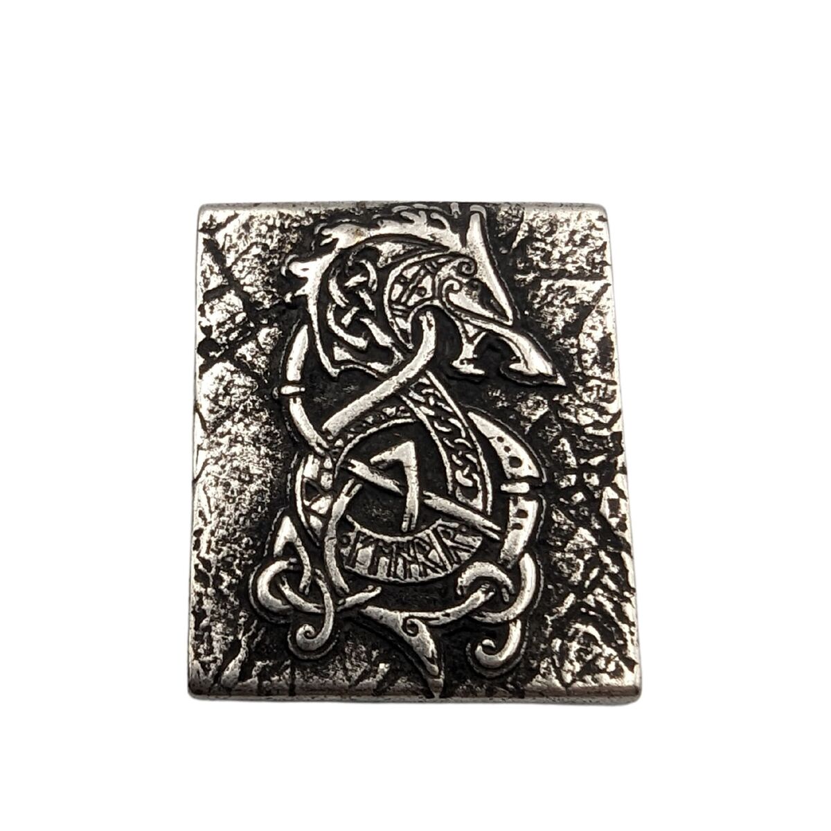 Fenrir wolf molle clip Silver plated