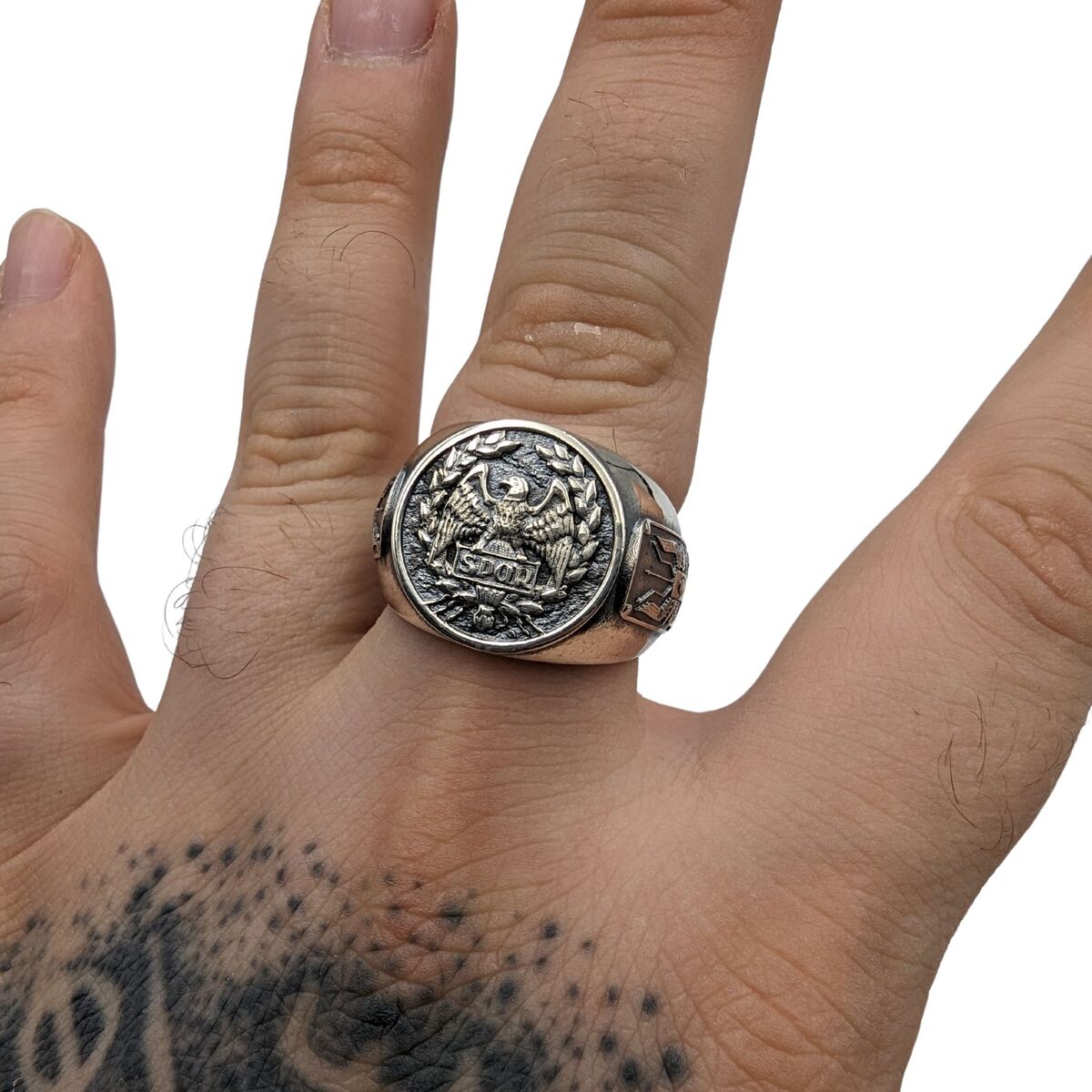 Roman eagle Aquila SPQR ring