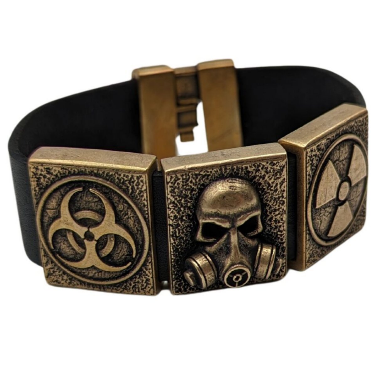 Stalker leather wrist cuff bracelet