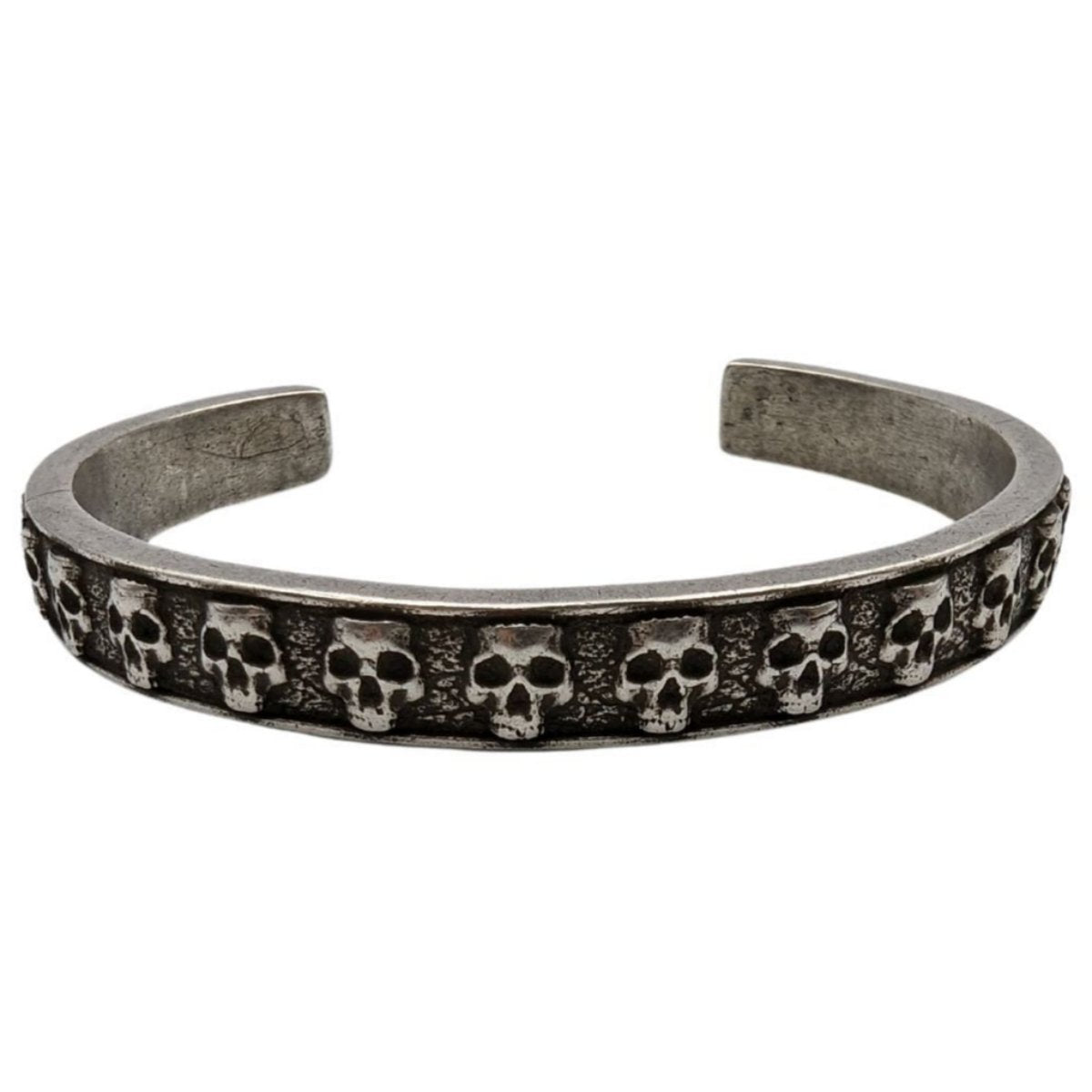 Heavy skull arm ring bracelet Silver plating