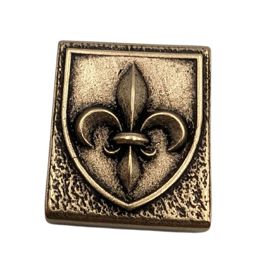 Fleur de Lis Molle clip Bronze with patina