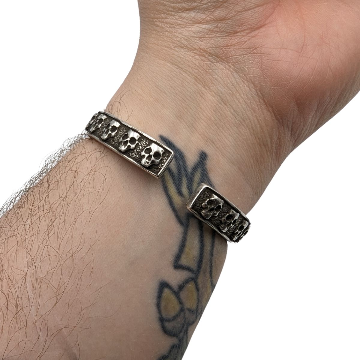 Heavy skull arm ring bracelet