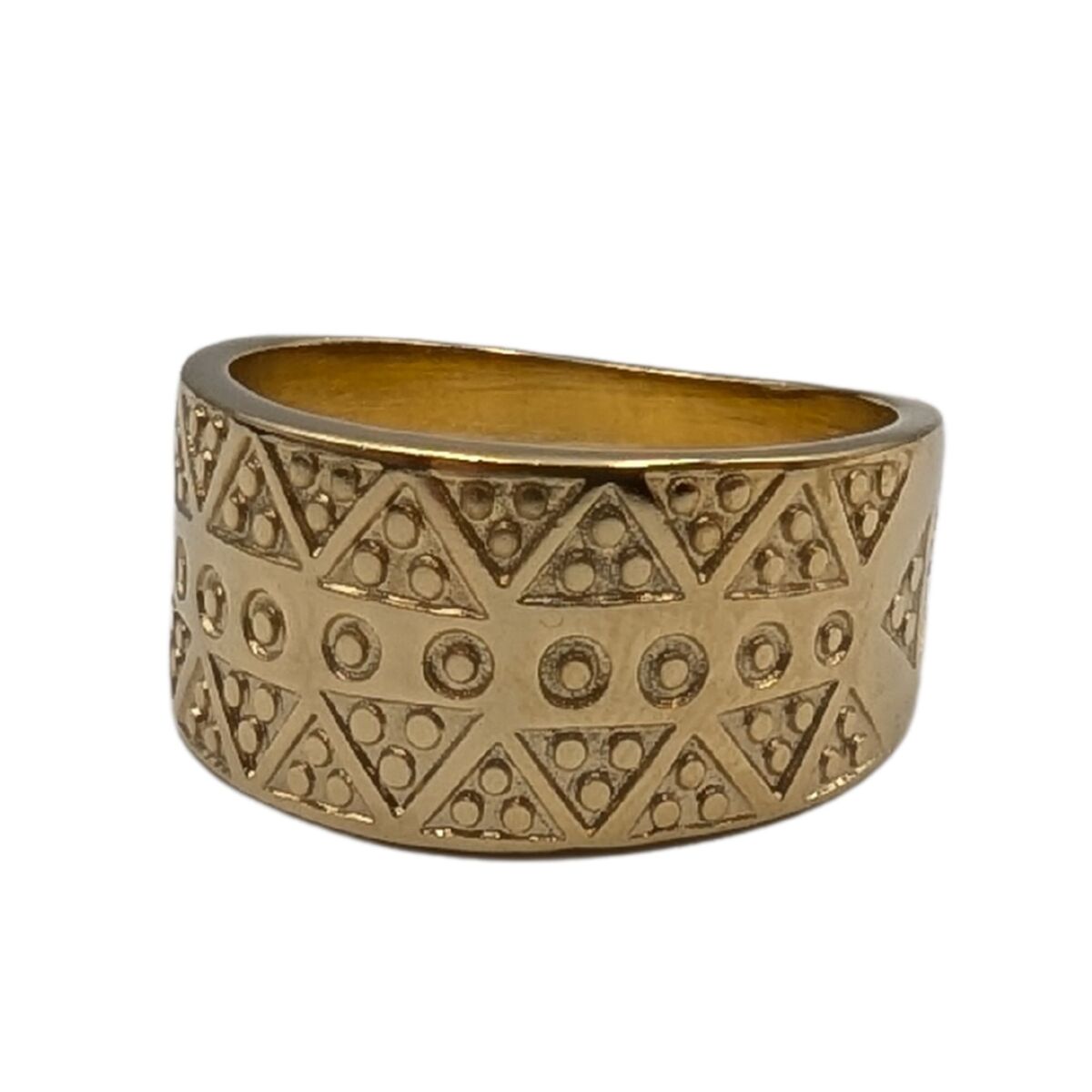 Ancient Viking ring 6 US Gold Plated bronze