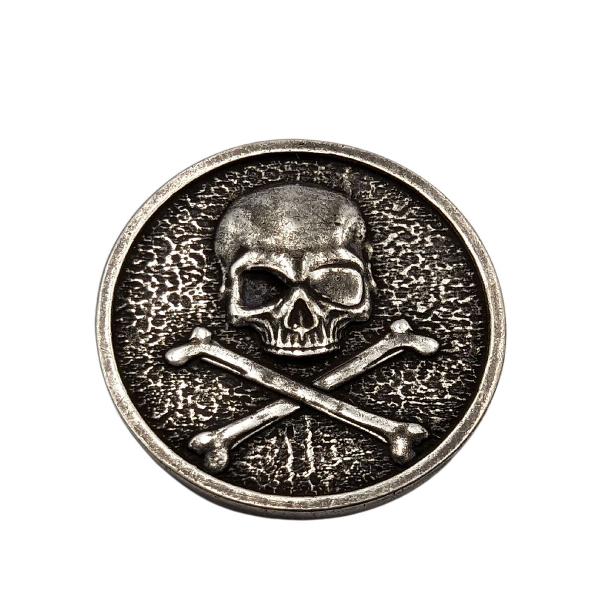 Pirate Skull coin Silver plated