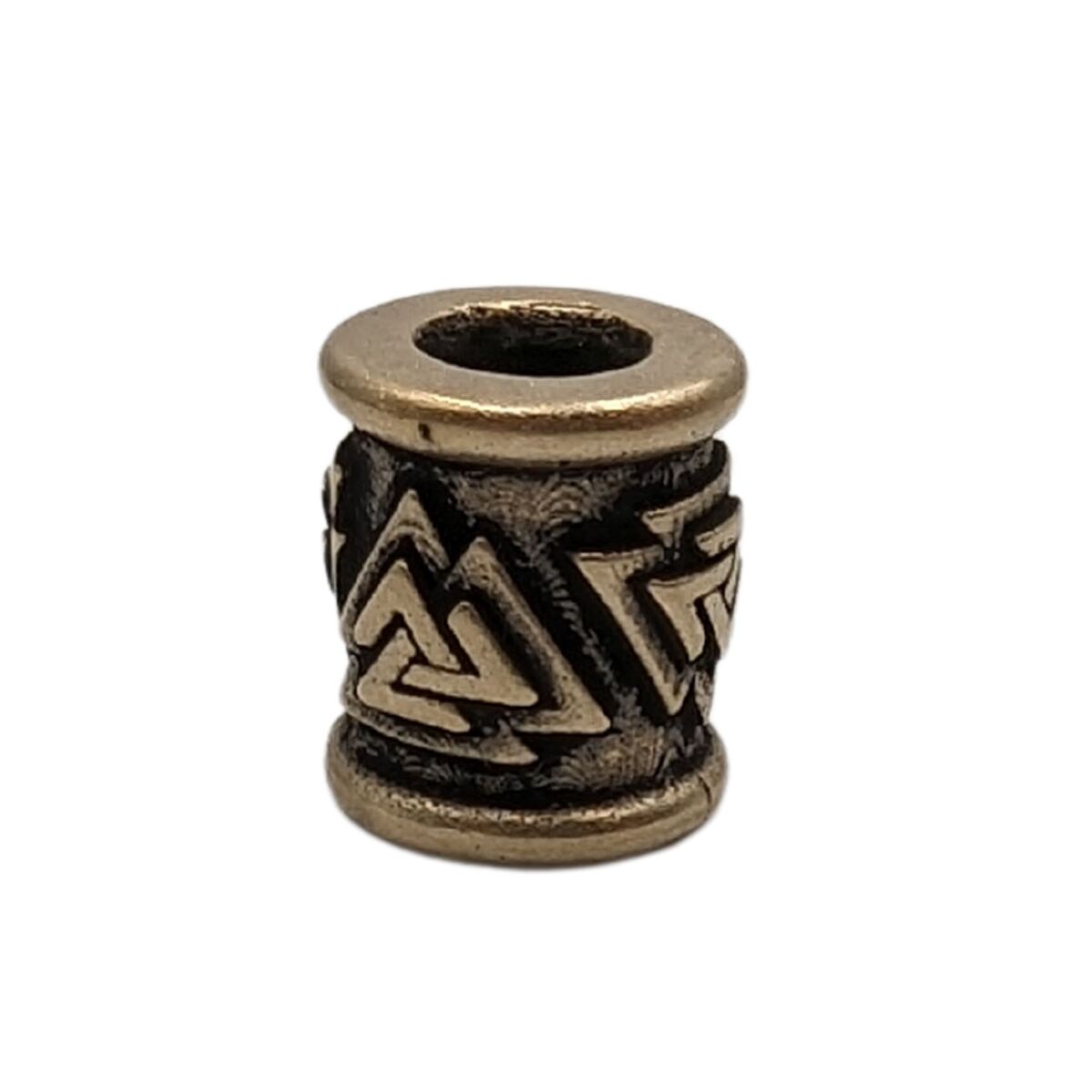 Valknut paracord bead Bronze