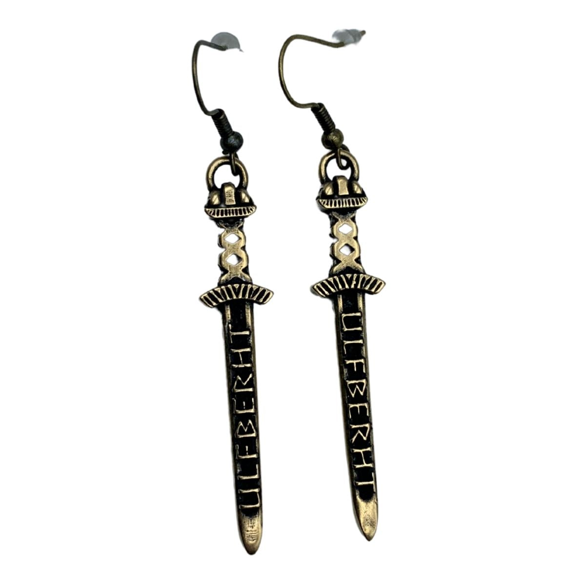 Ulfberht sword earrings Bronze