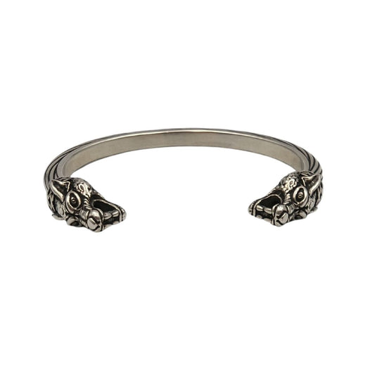 Viking wolf arm ring bracelet from silver   