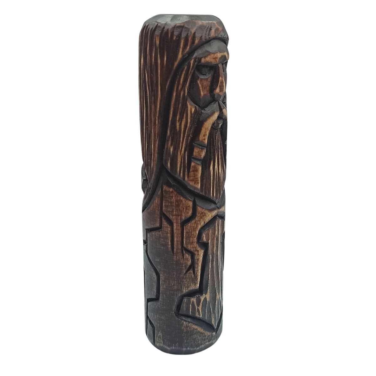 Norse God Thor wood carved figurine
