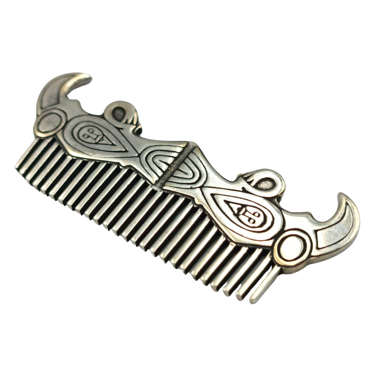 Viking raven beard comb Silver 925