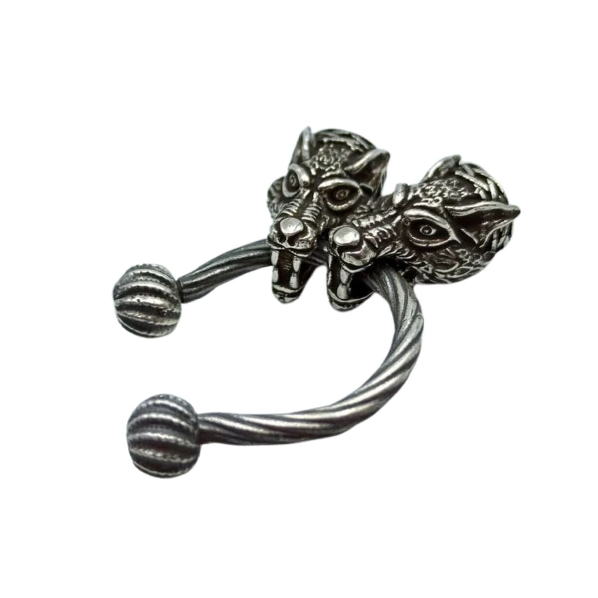 Viking wolf necklace clasp