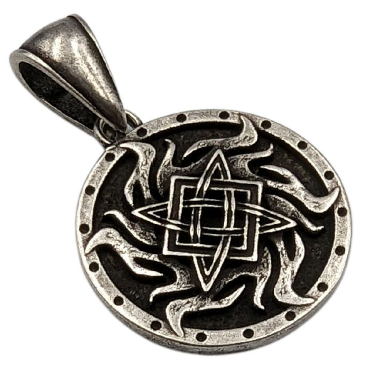 Svarog symbol pendant Silver plating
