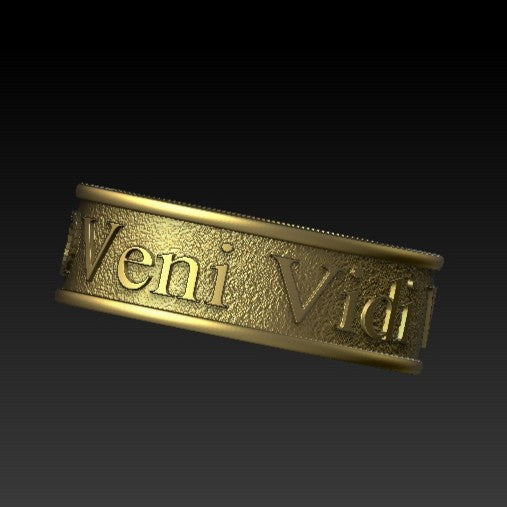 Veni Vidi Vici Roman ring 6 US Gold plating