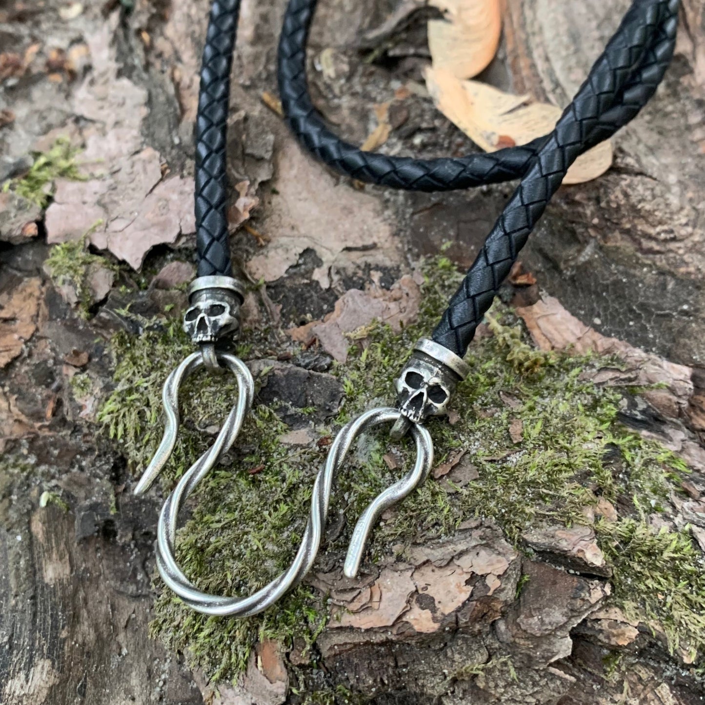 Skull Leather Necklace