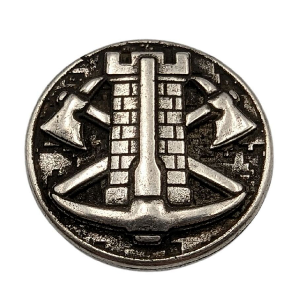 Engineering Corps paracord bead Silver plated