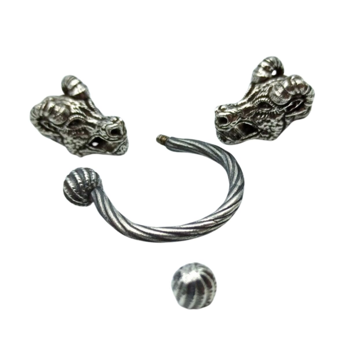 Viking goat necklace clasp