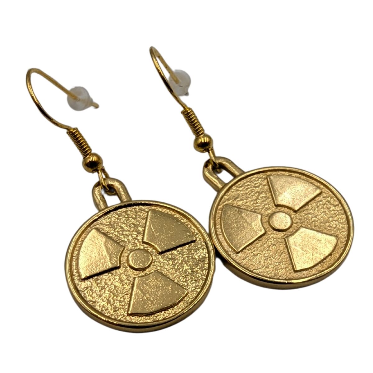 Radiation symbol earrings