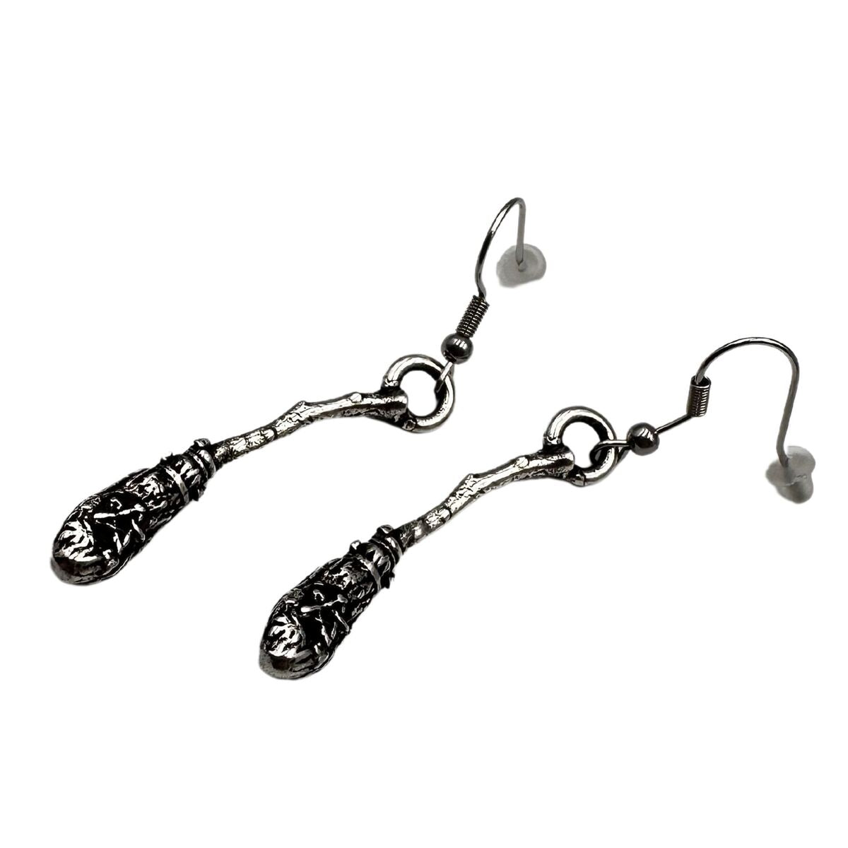 Witch's broom earrings