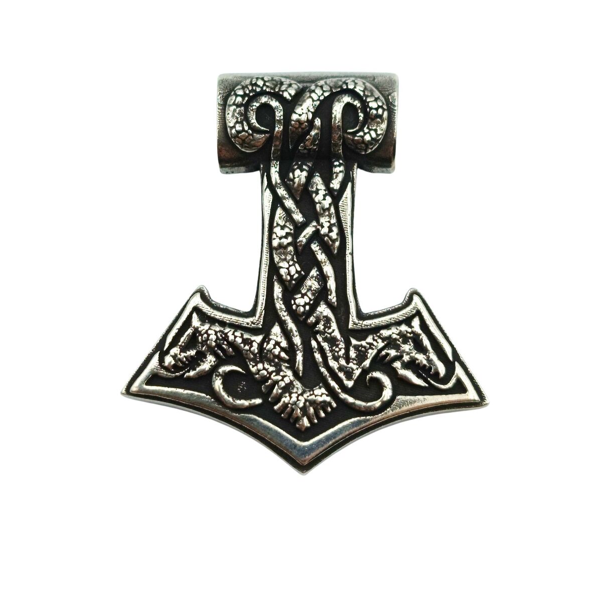 World Serpent Mjolnir pendant Silver 925
