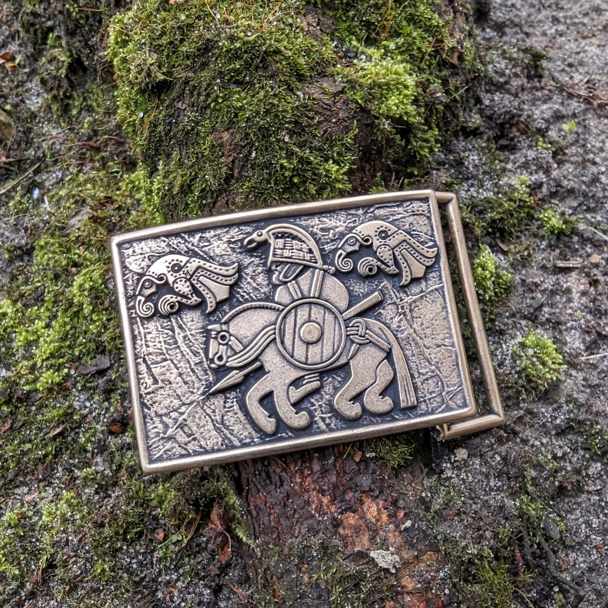 Horseman from Vendel belt buckle   