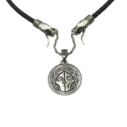 Hel goddess silver pendant Norse necklace  