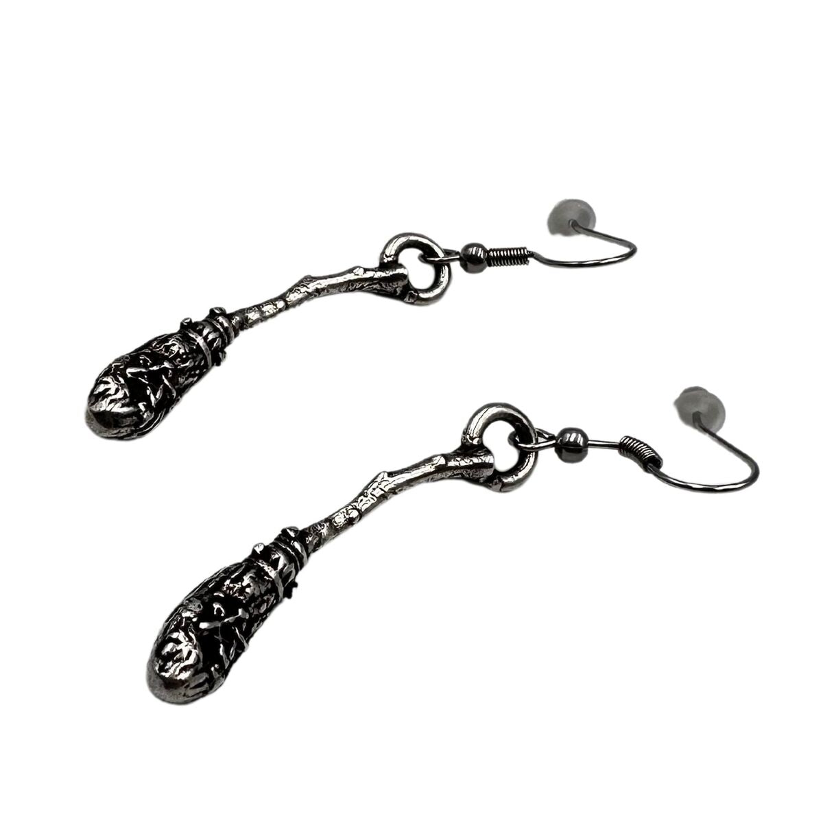 Witch's broom earrings