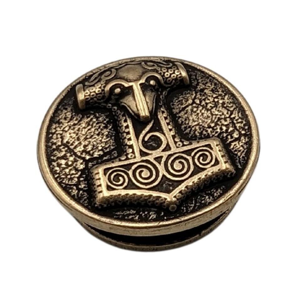 Mjolnir paracord bead Bronze