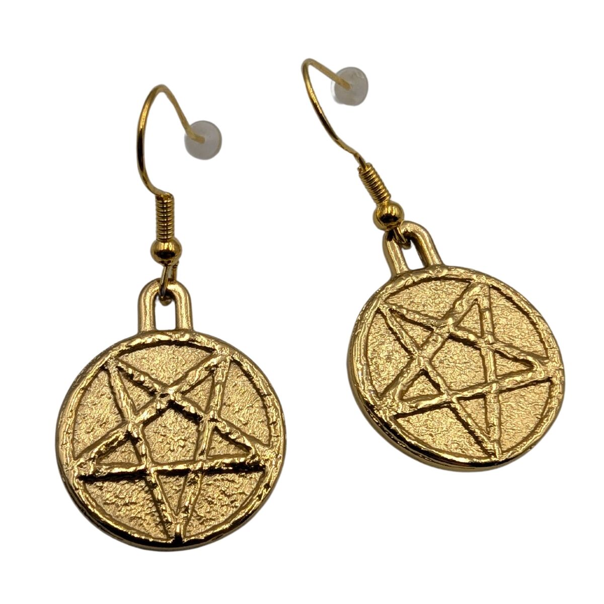 Satanic Pentagram earrings Gold plating