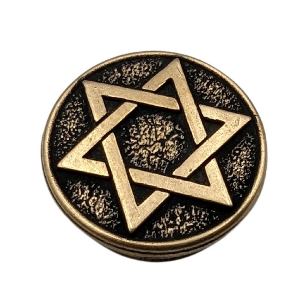 Star of David paracord bead Bronze