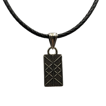Web of Wyrd silver pendant 4 mm leather cord  