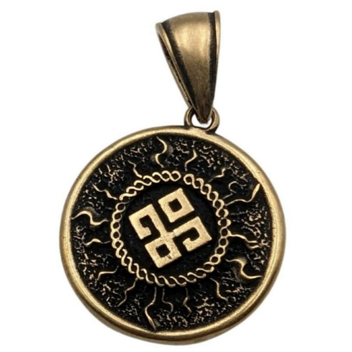 Dazhbog symbol pendant Bronze