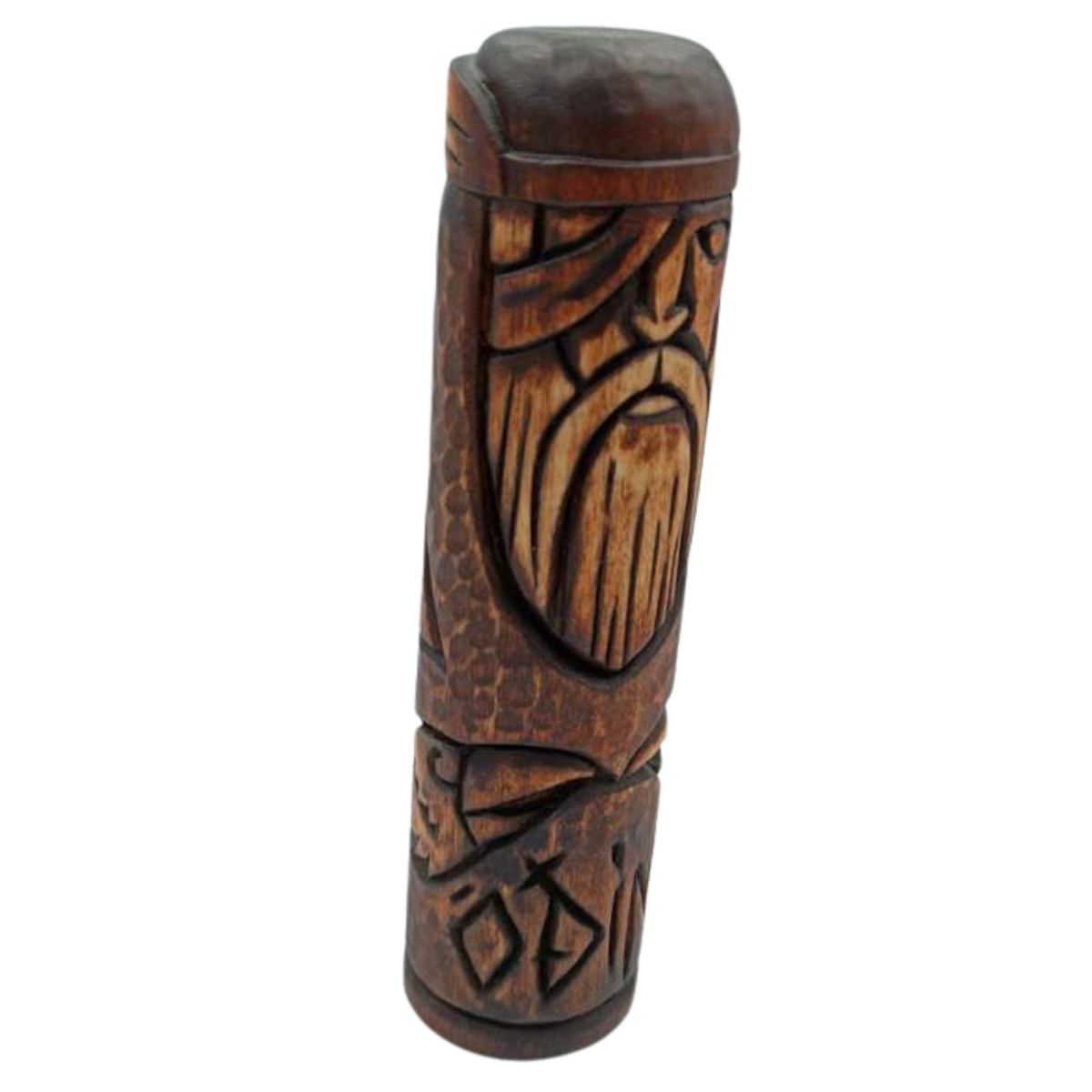 Odin wood carved figurine