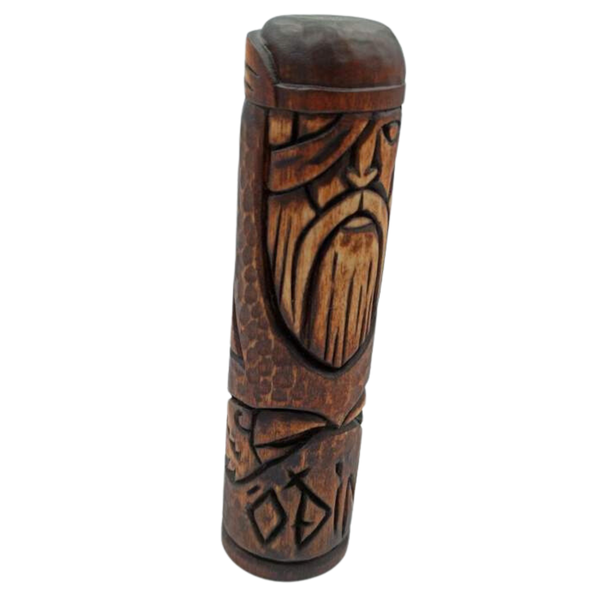 Odin wood carved figurine   