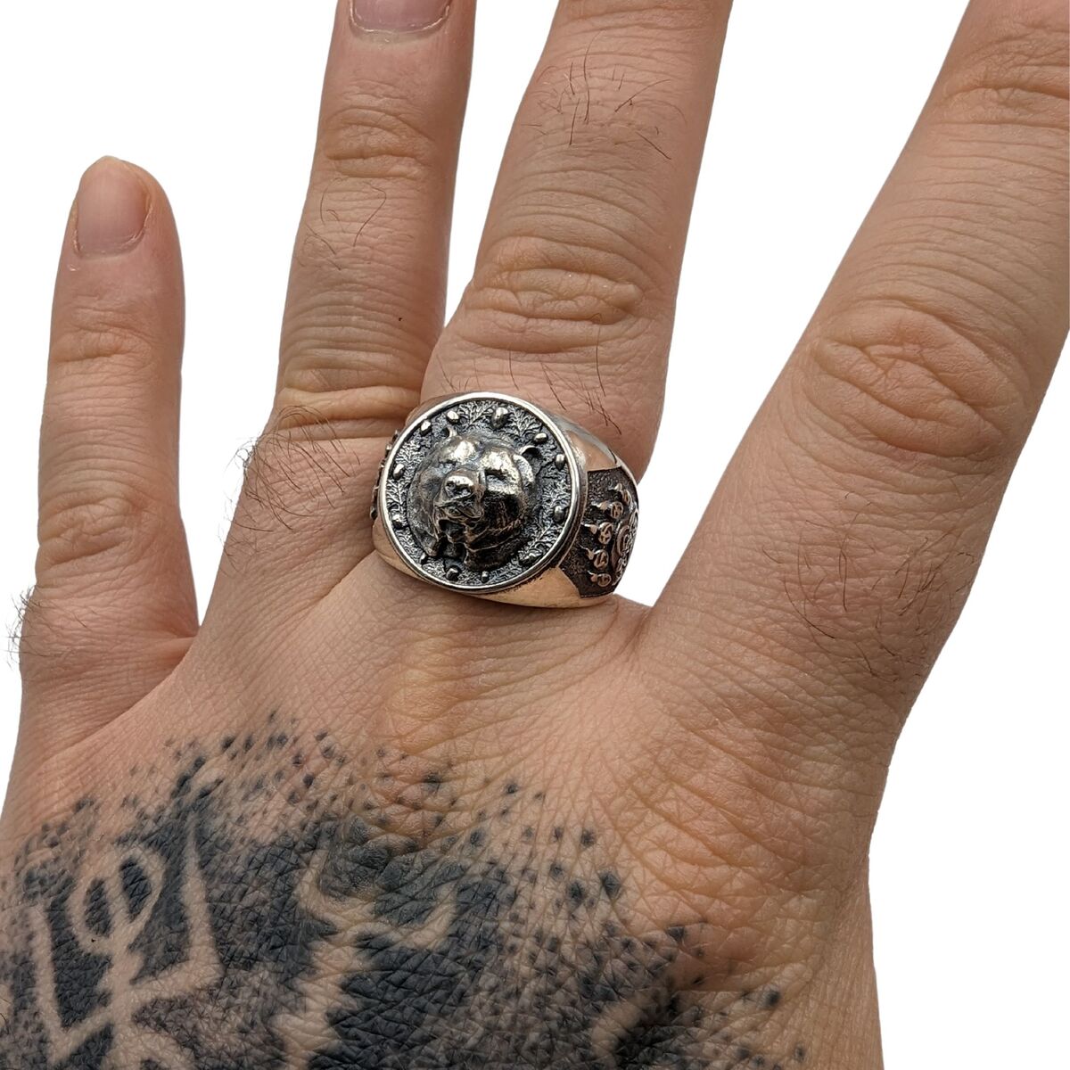 Viking bear ring