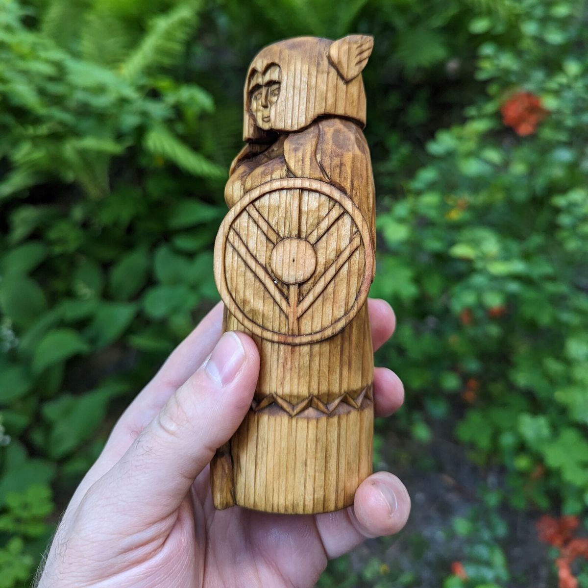 Valkyrie wooden figurine