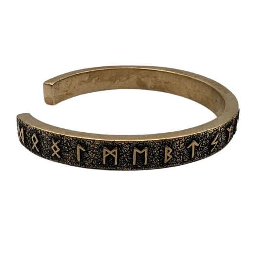 Norse Runes bracelet from bronze Bronze with patina  