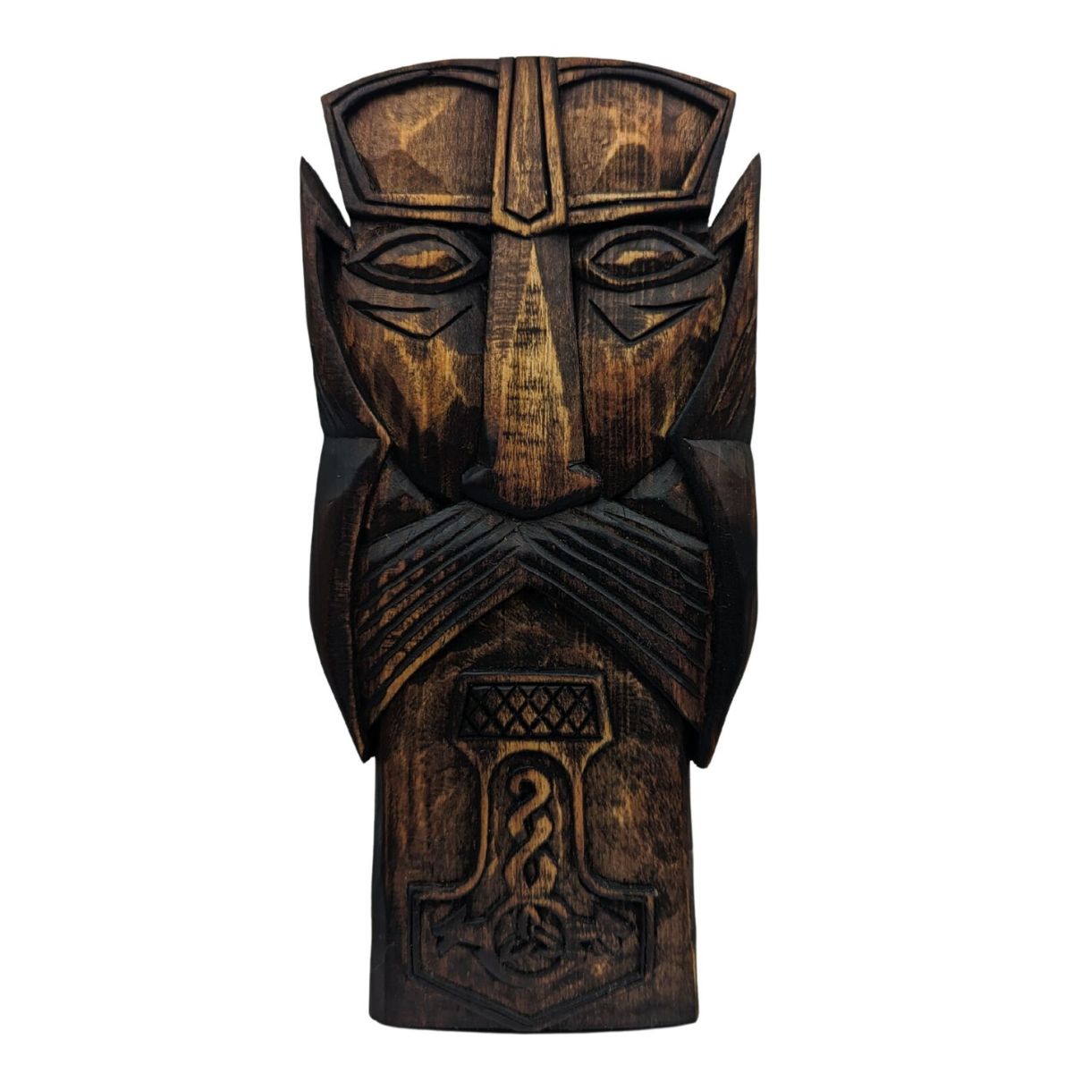 Thor carving wood wall panel