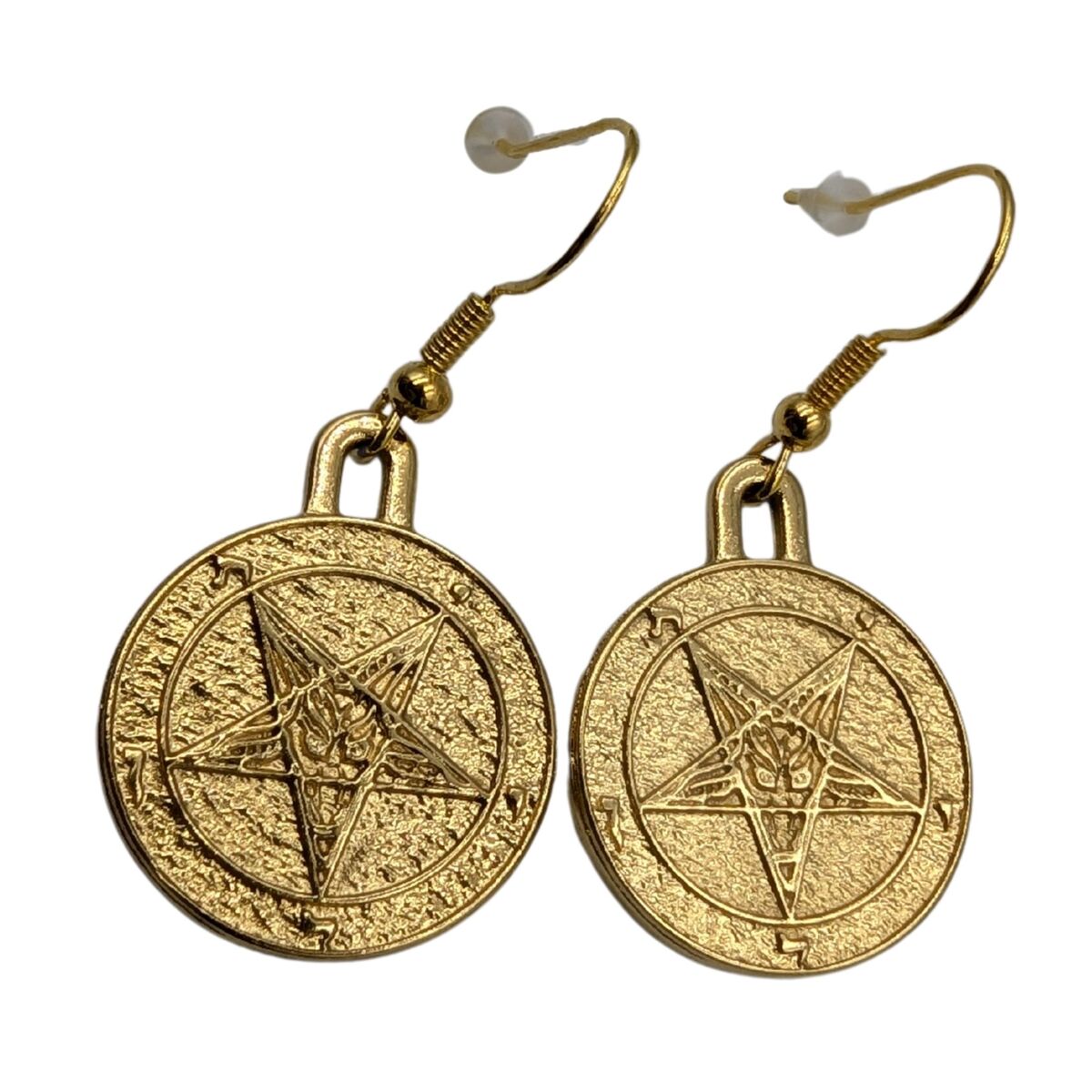 Baphomet symbol earrings Gold plating
