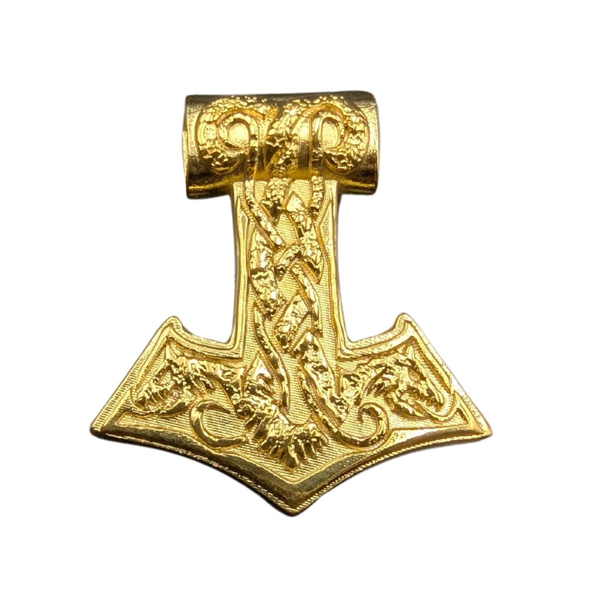 World Serpent Mjolnir pendant Gold plating