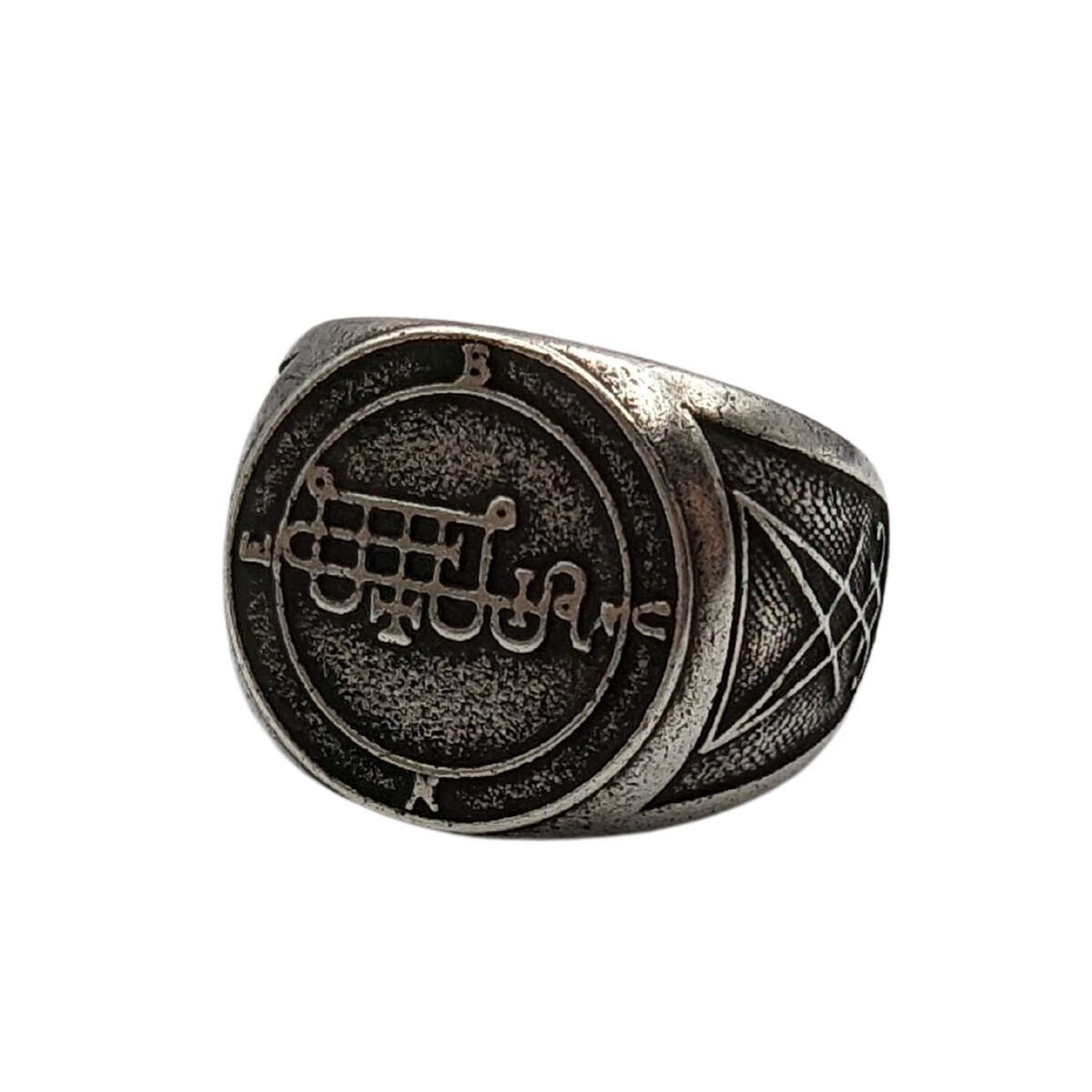 Bune sigil ring 6 US Silver plating