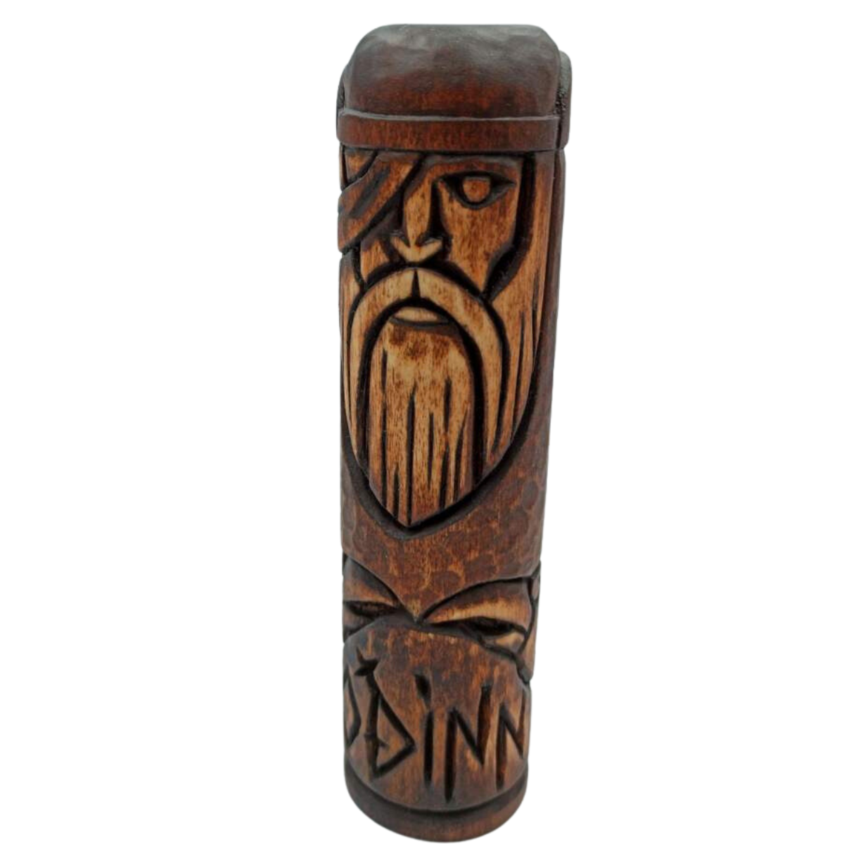 Odin wood carved figurine