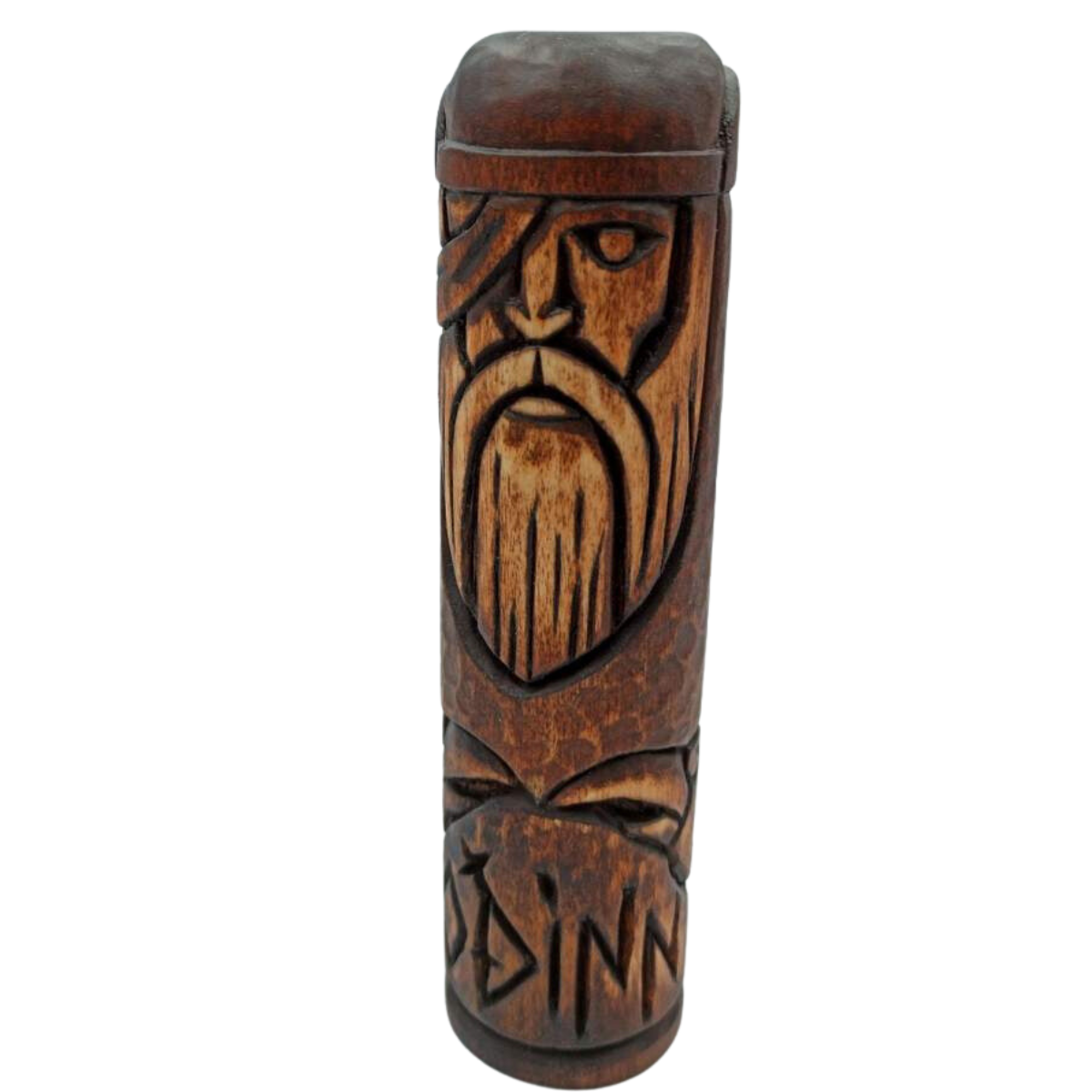 Odin wood carved figurine   