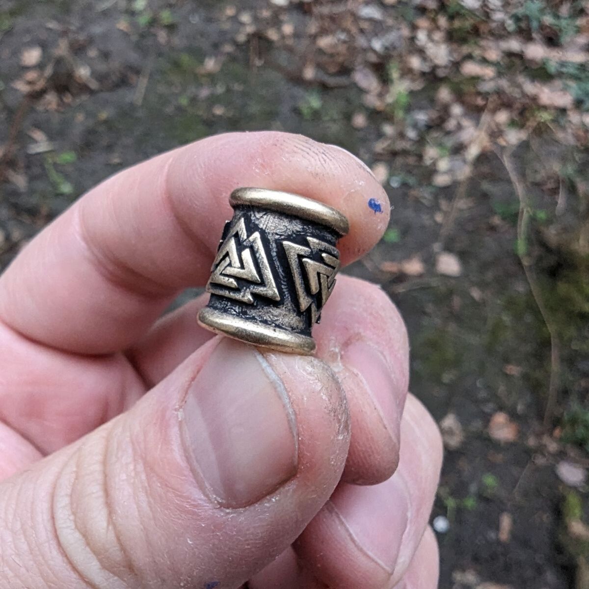 Valknut paracord bead