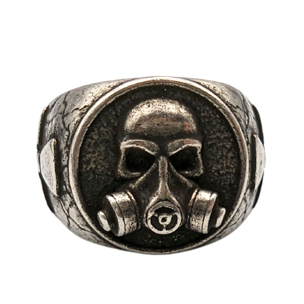 Gas Mask ring 6 US Silver plating